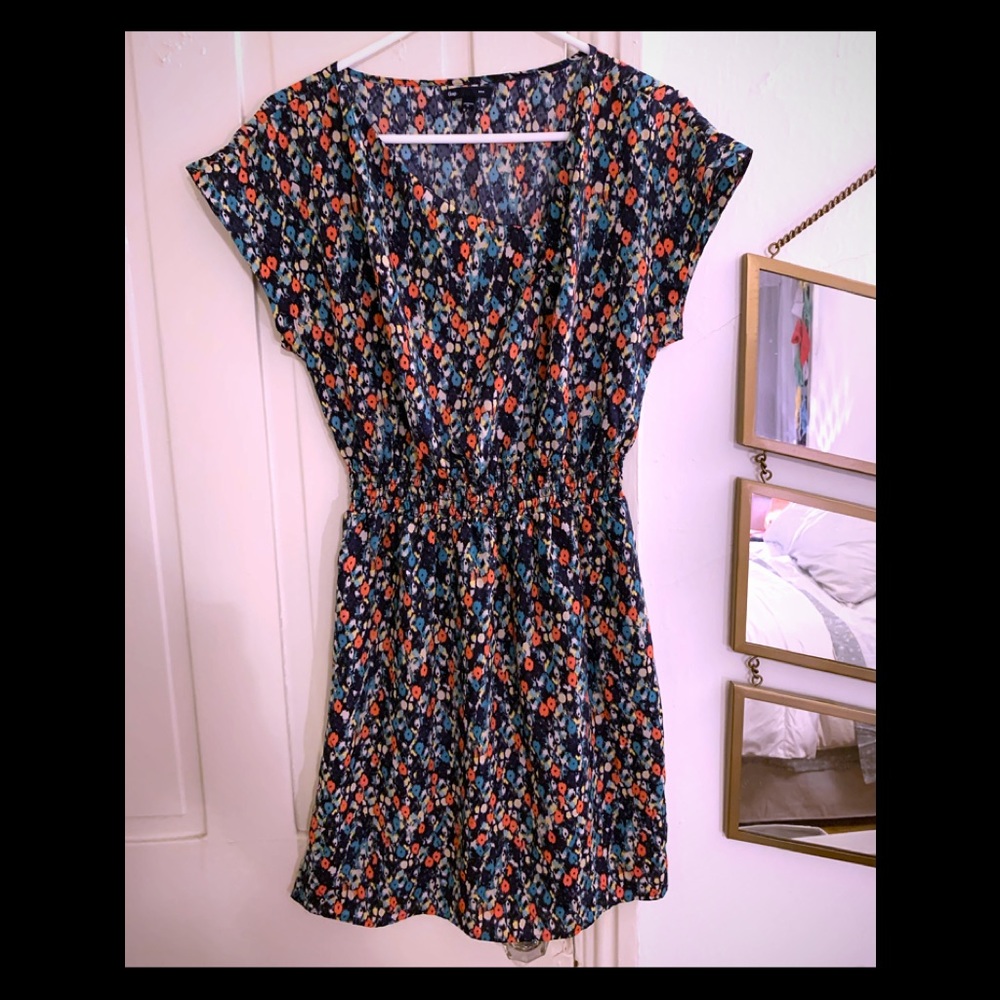 Gap shift dress with asymmetrical neck line